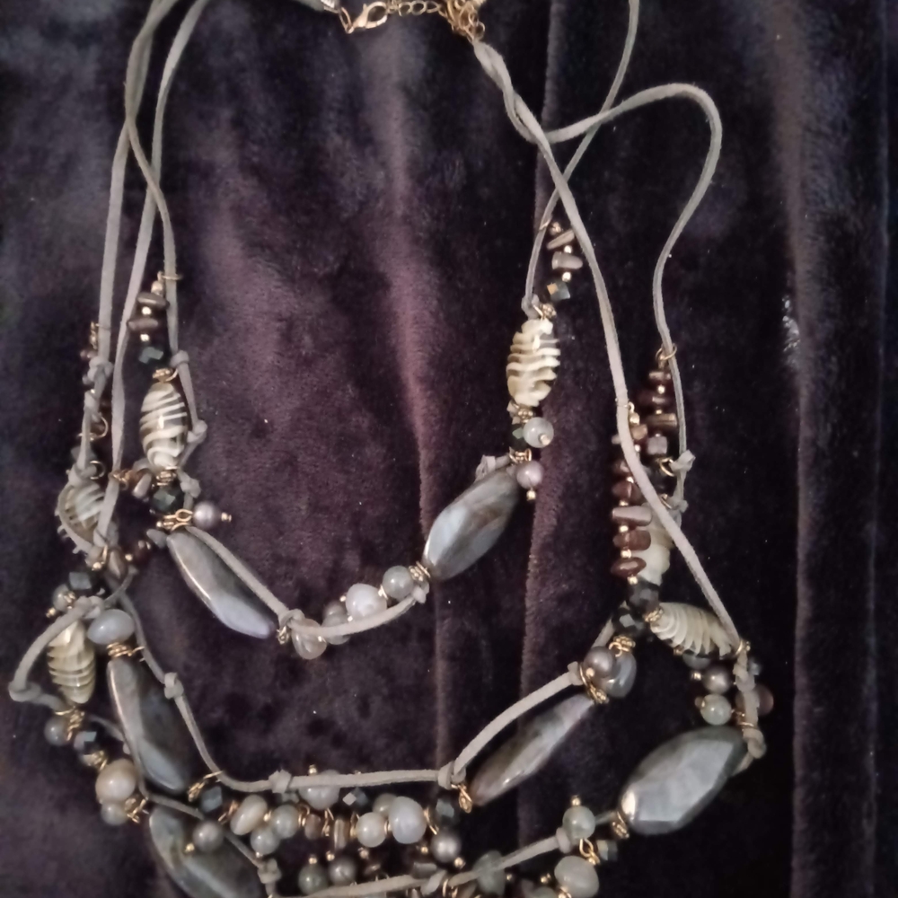 Elegant Multi-Layered Necklace with Beads